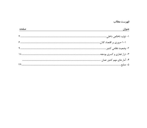 بررسی آماری کشور عمان