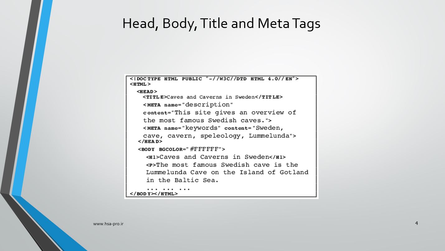 پاورپوینت کارگاه کامپیوتر HTML