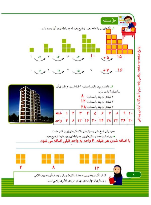 کتاب ریاضی سوم ابتدایی با پاسخ