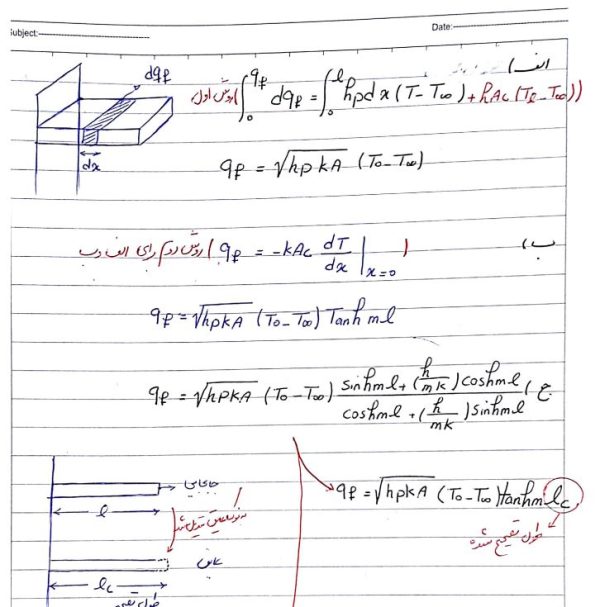 جزوه‌ انتقال‌ حرارت‌ شجاعی