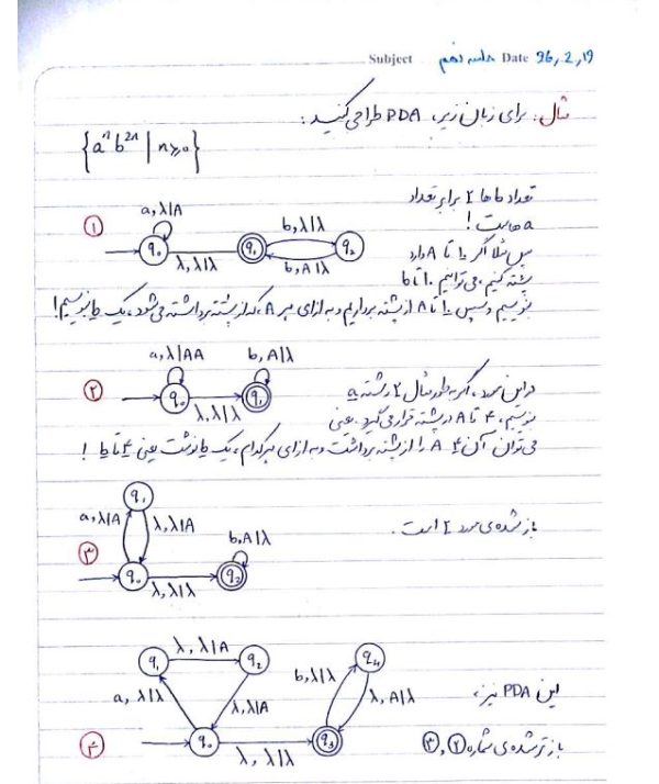 جزوه نظریه زبان ها و ماشین کد 4586